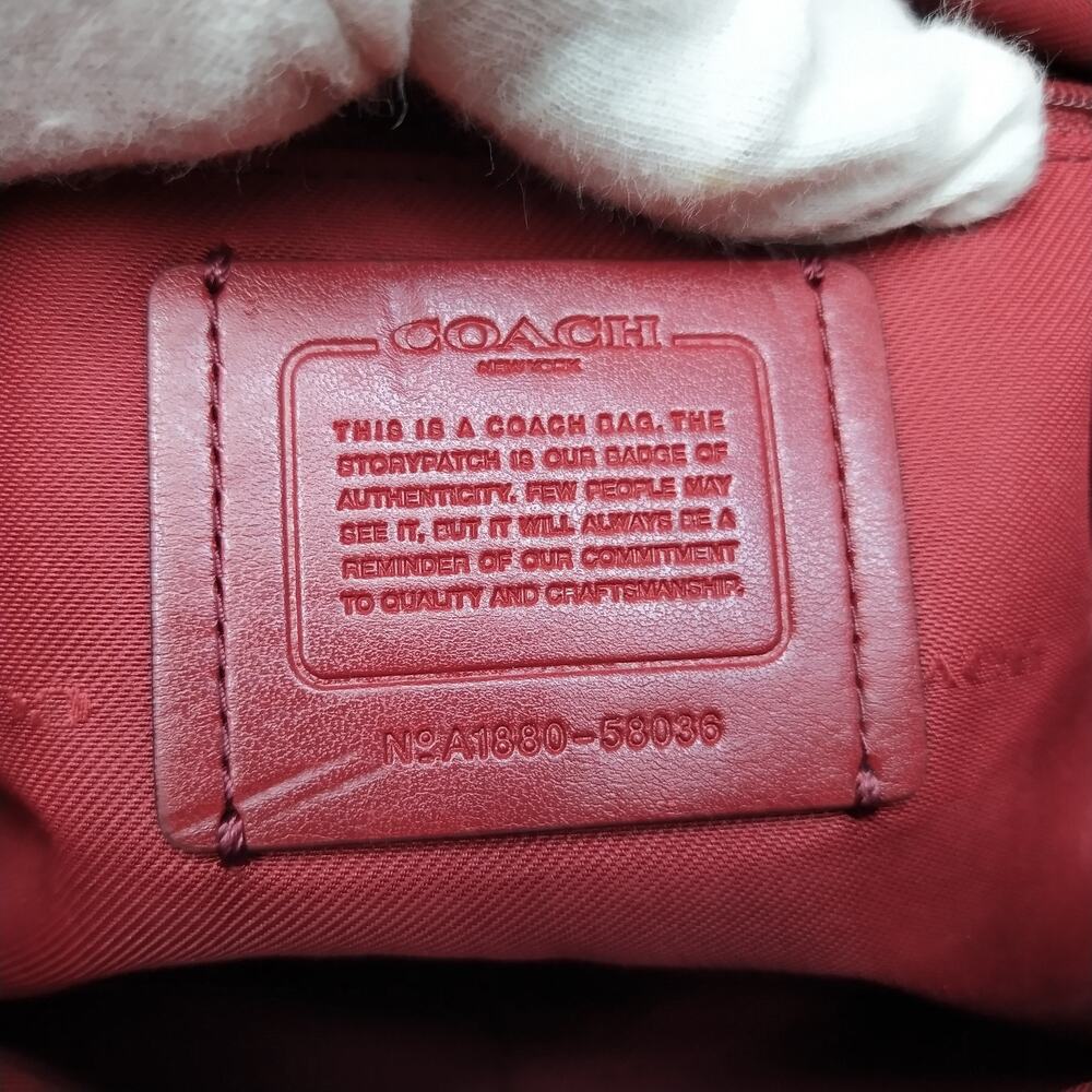Coach Chelsea Red Leather Zipper Crossbody Shoulder Bag - Picture 12 of 16